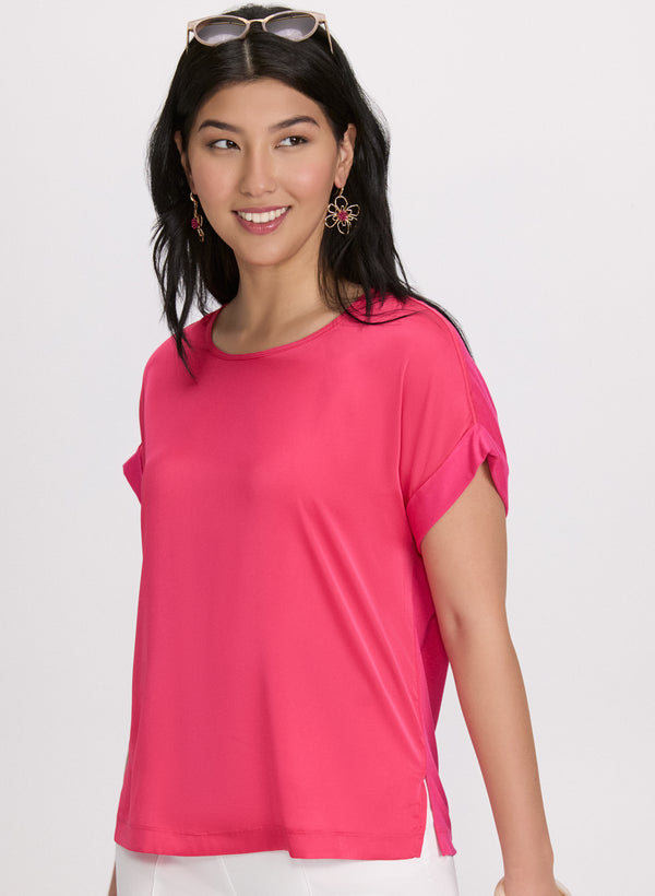 Laura Satin Drop Shoulder Top