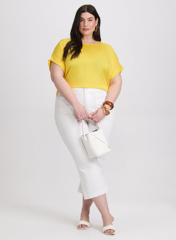 Laura Satin Drop Shoulder Top
