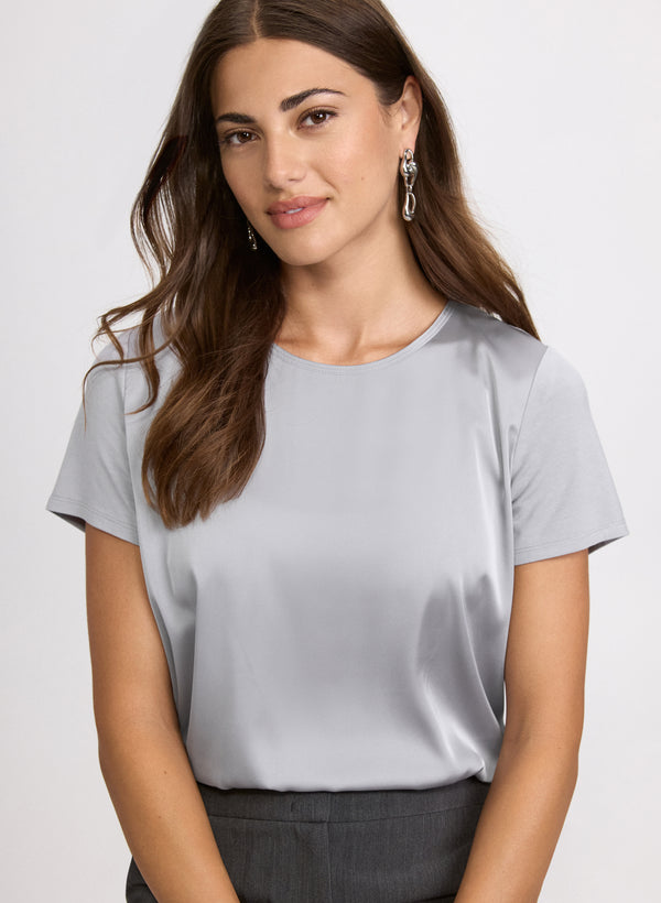 laura Satin Front Top