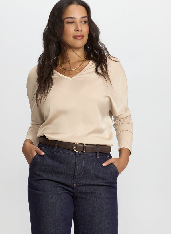 laura Satin Front Top