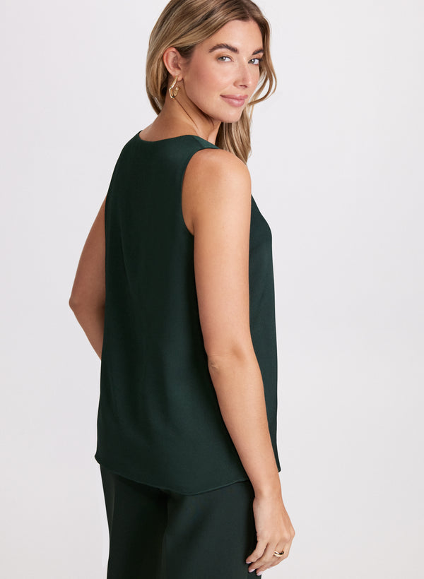 Laura Satin Sleeveless Blouse