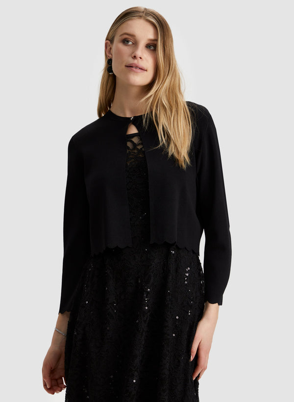 laura Scallop Detail Bolero