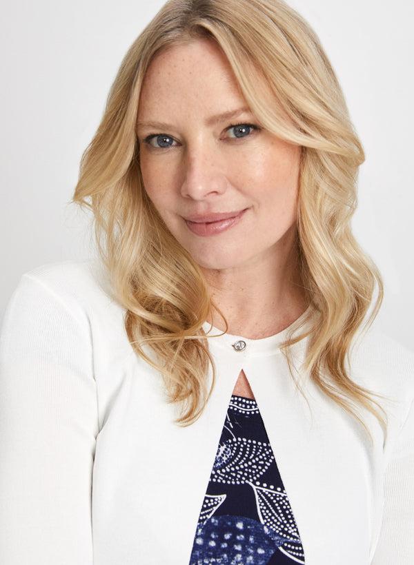 Laura Scallop Hem Cardigan