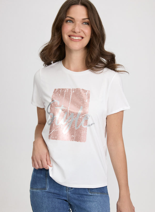 laura Script Print T-Shirt