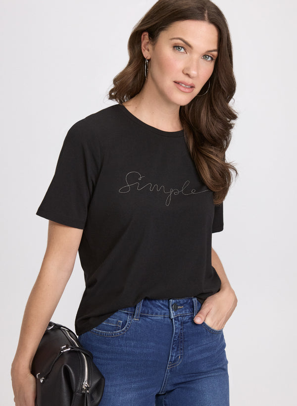 laura Script Print T-Shirt