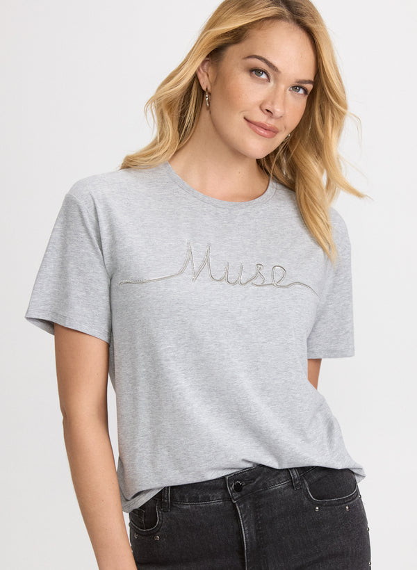 laura Script Print T-Shirt