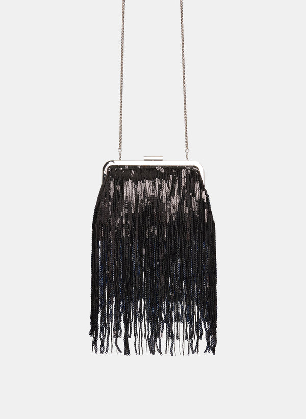 laura Sequin Fringe Bag