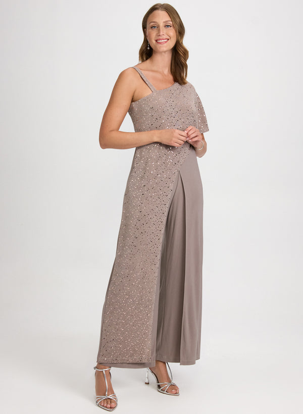 laura Sequin & Jersey Jumpsuit