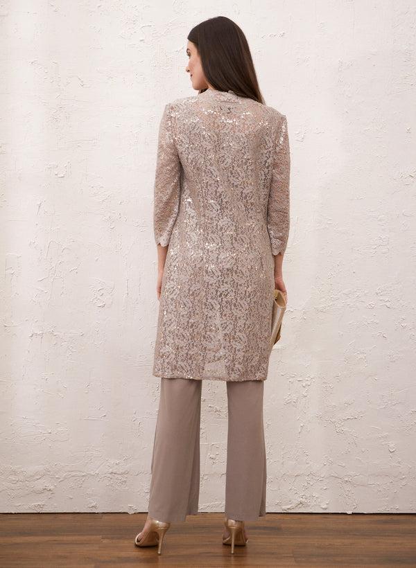 Laura Sequin Lace Jacket Cami & Pants