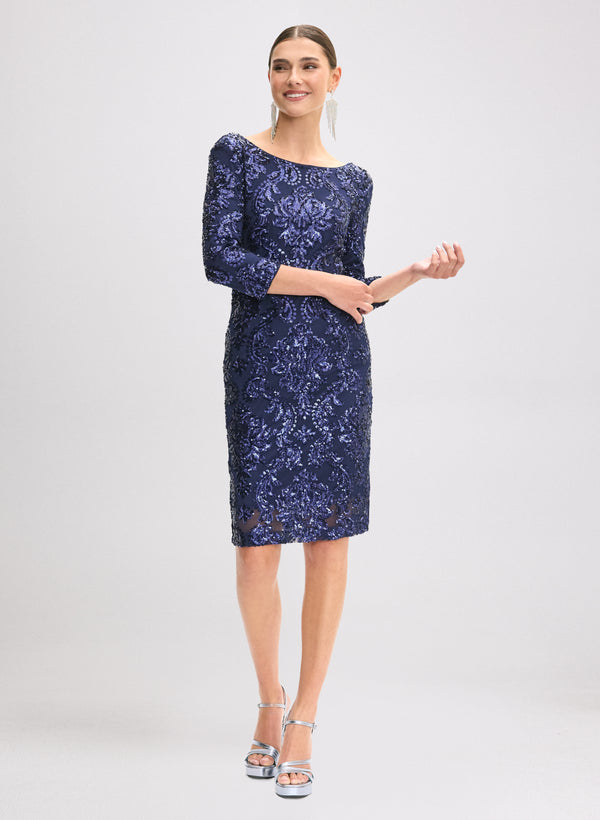 laura Sequin Pattern Dress