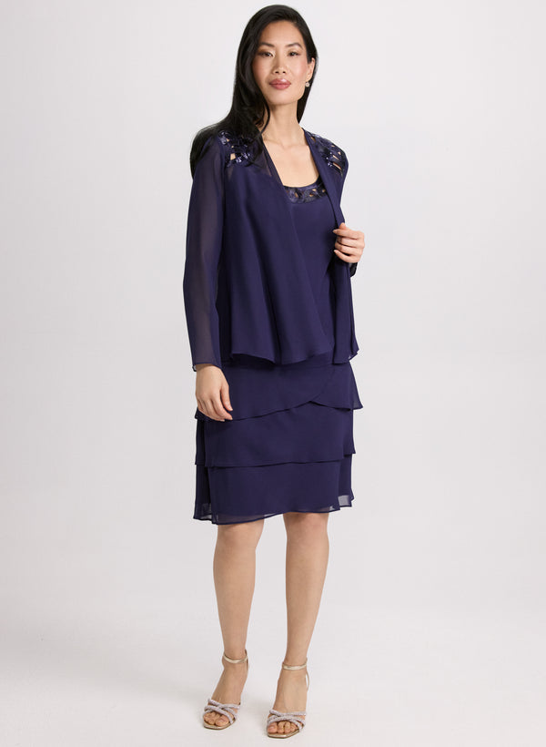 laura Sequined Dress & Jacket Set