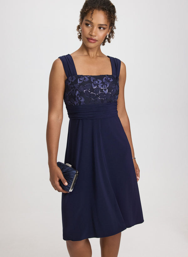 Laura Sequined Floral Jacket & Dress Set