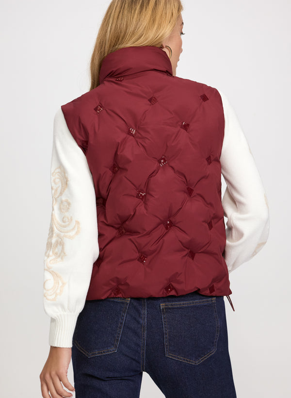 Laura Sequined Nylon Vest