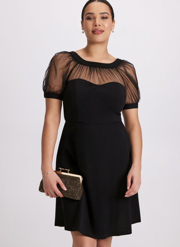 Laura Sheer Trim Dress