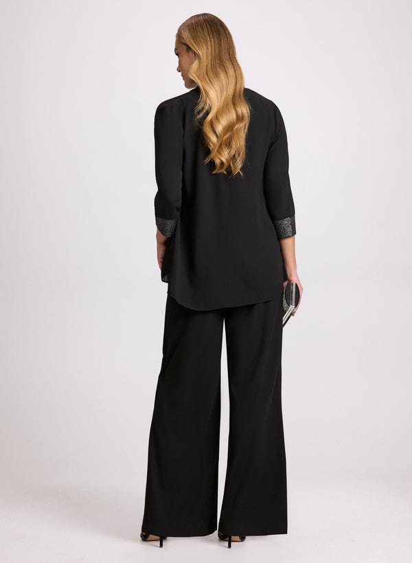 Laura Shimmer Jacket Top & Pants Set