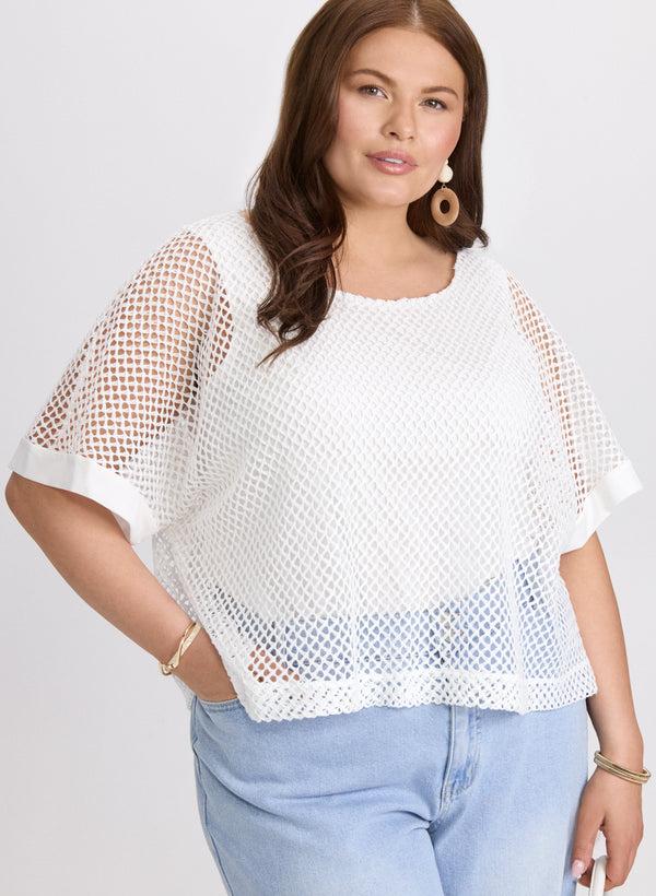 laura Short Sleeve Crochet Top
