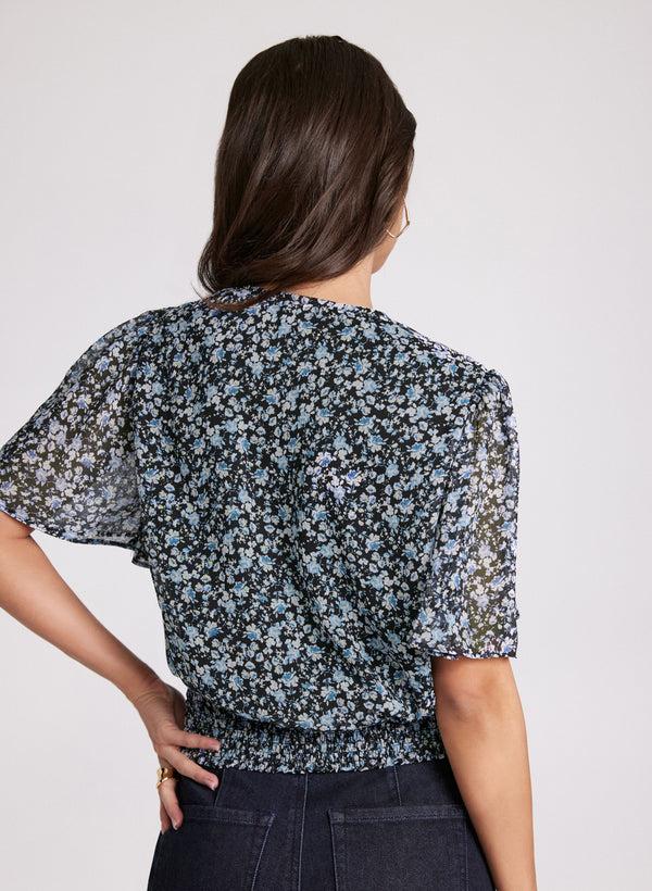 Laura Short Sleeve Floral Blouse