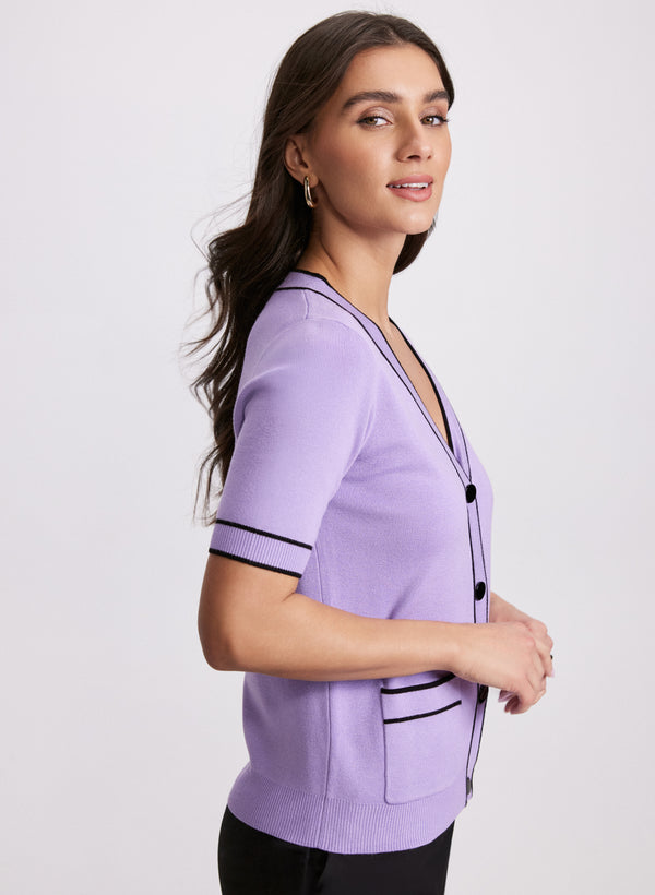 Laura Short Sleeve Knit Cardigan