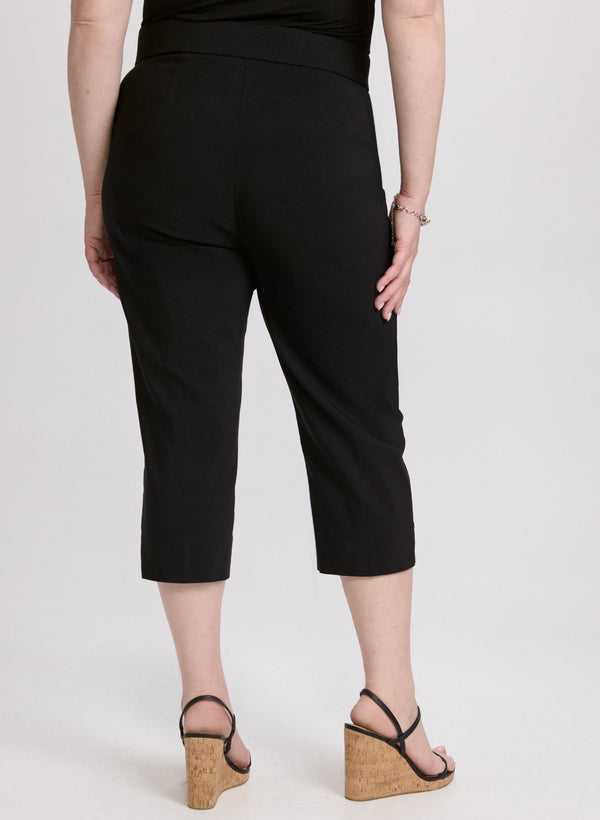 Laura Side Slit Pull-On Capris