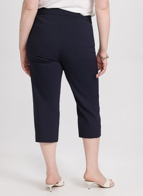 Laura Side Slit Pull-On Capris