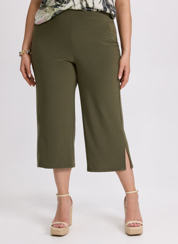 laura Side Slit Pull-On Capris