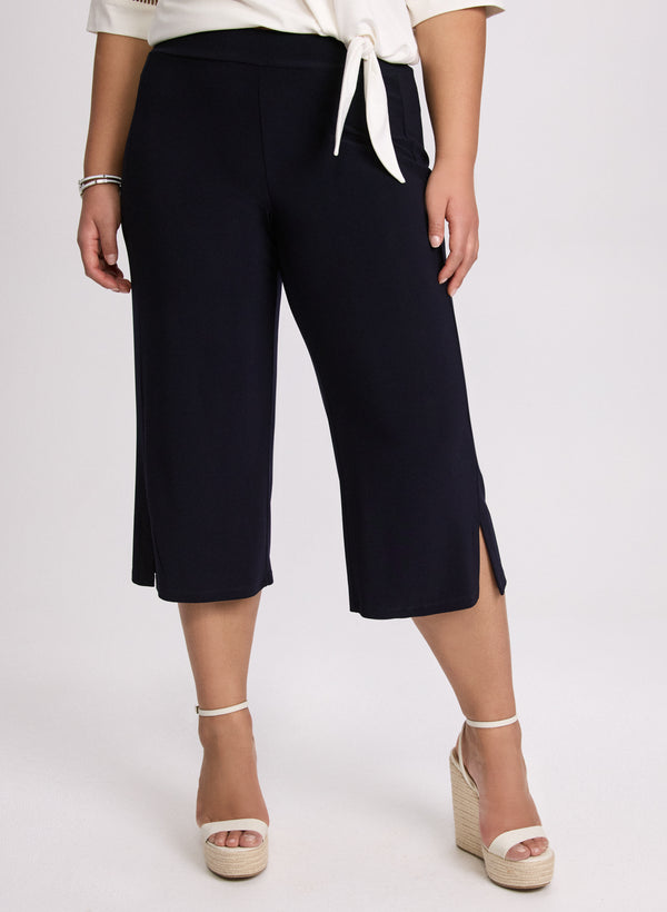 laura Side Slit Pull-On Capris