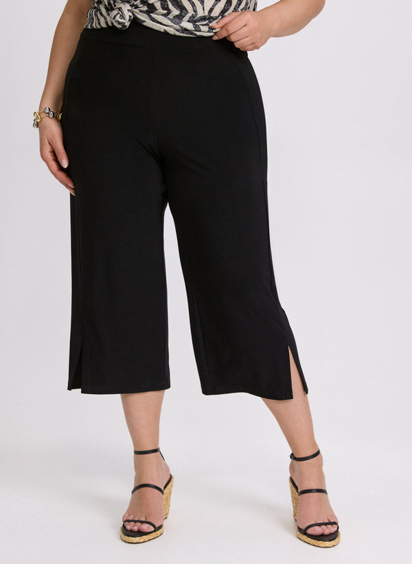 laura Side Slit Pull-On Capris