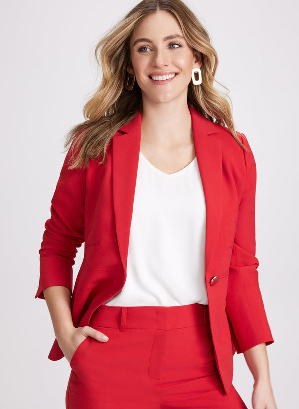 laura Single-Button Blazer