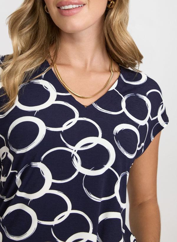 Laura Sketch Circle Print Top
