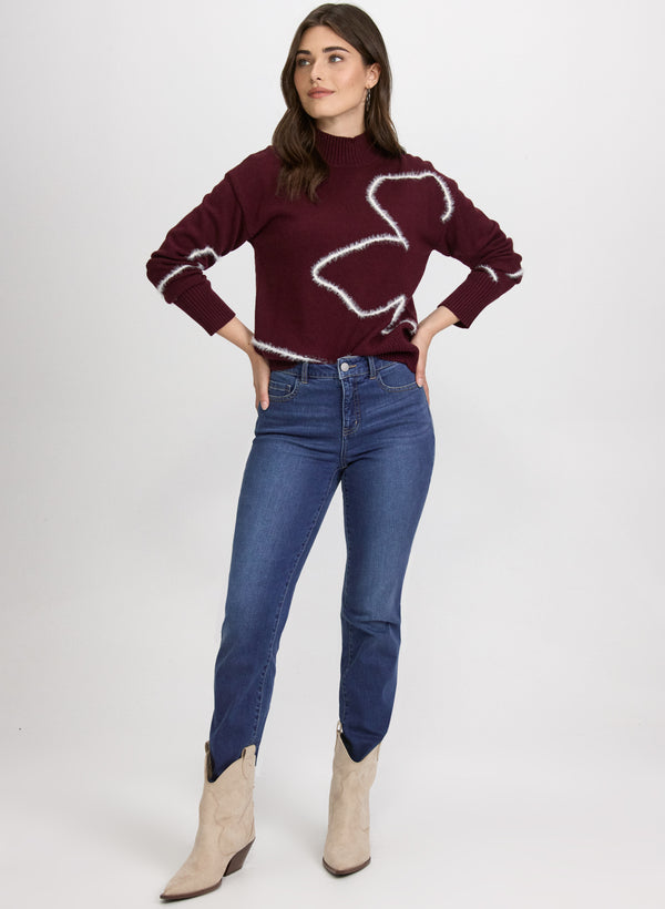 Laura Sketched Floral Print Sweater