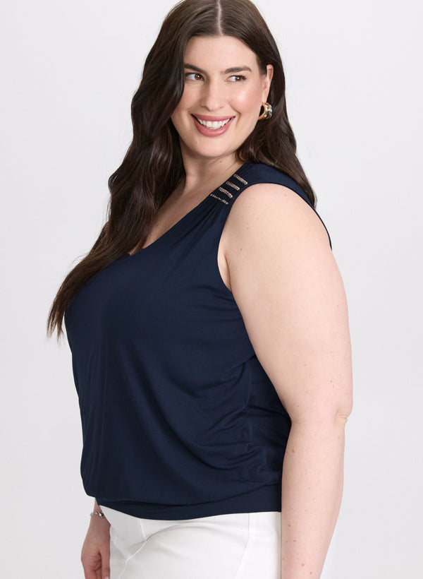 Laura Sleeveless Beaded Top