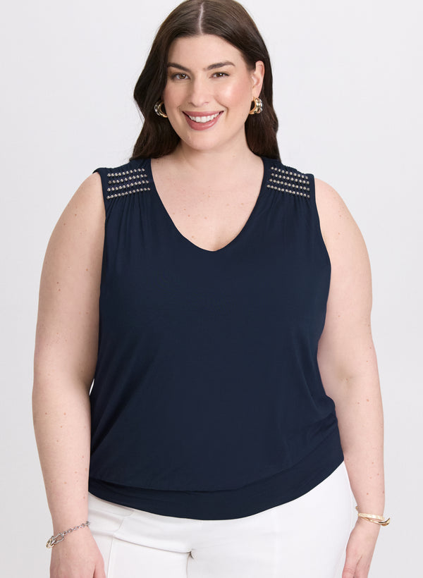 laura Sleeveless Beaded Top