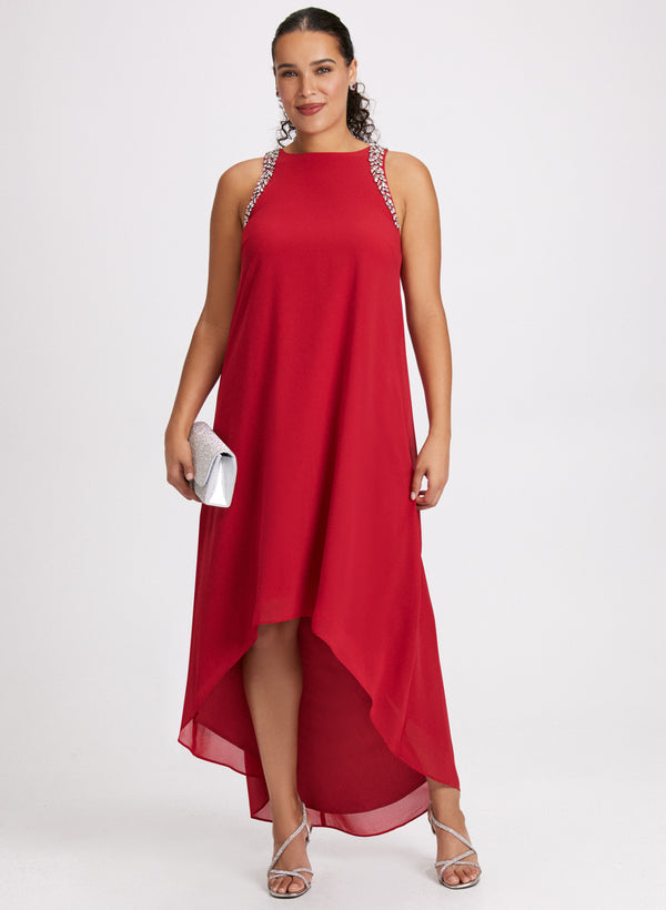 laura Sleeveless Chiffon Dress
