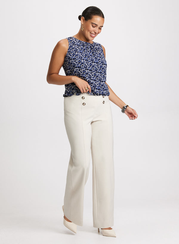 Laura Sleeveless Leopard Print Blouse