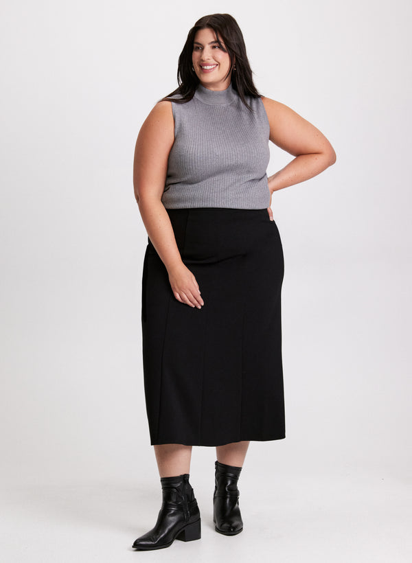 laura Sleeveless Mock Neck Top & Midi Skirt