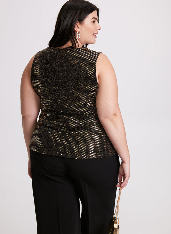 Laura Sleeveless Sequin Top