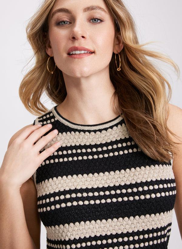 Laura Sleeveless Striped Sweater