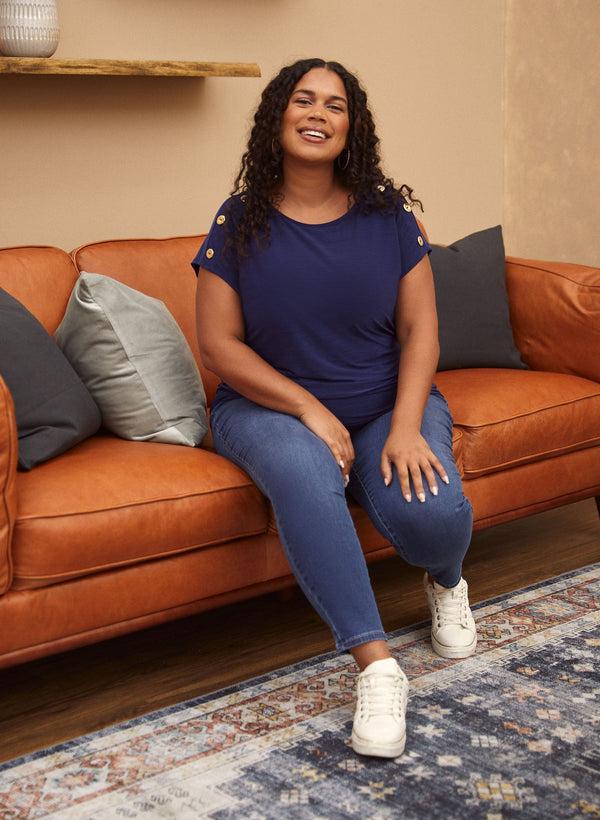 Laura Slim Leg Pull-On Jeans