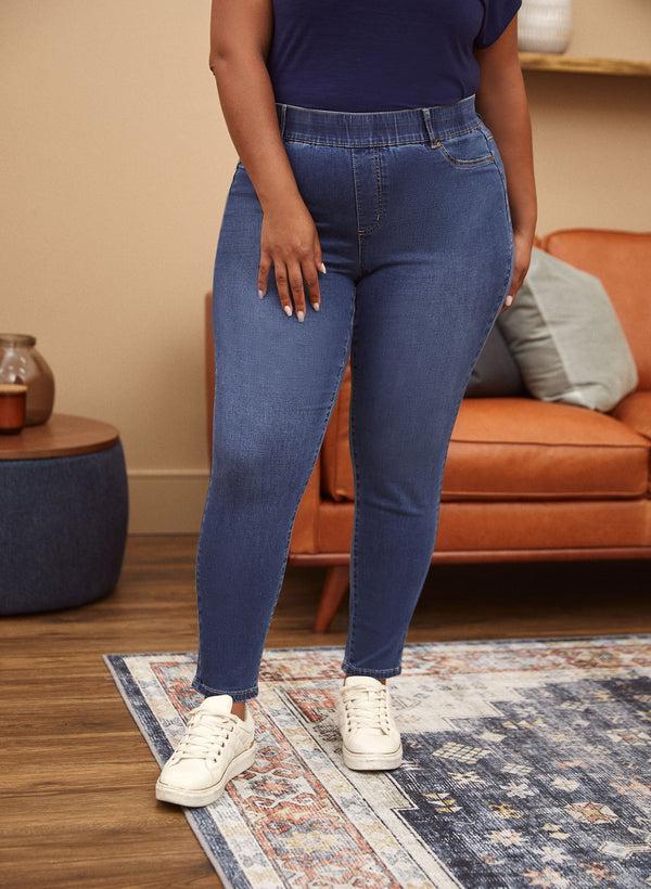laura Slim Leg Pull-On Jeans