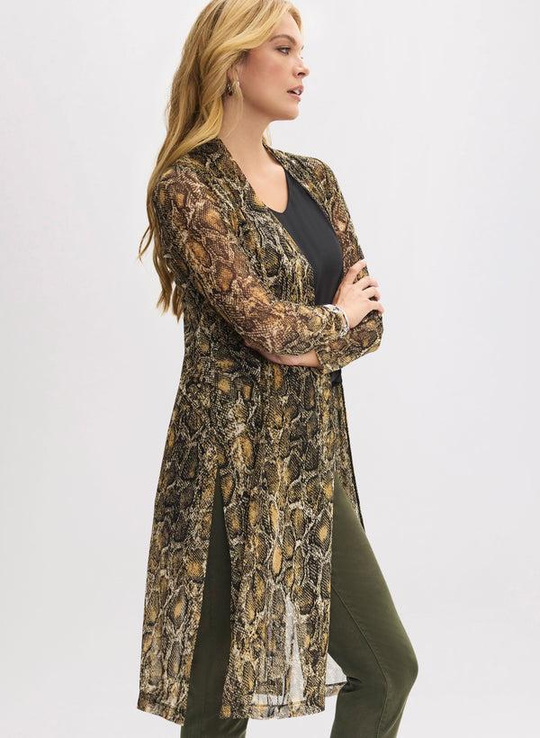 Laura Snake Print Mesh Cover-Up