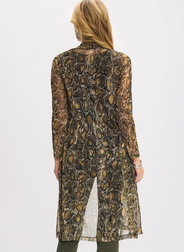 Laura Snake Print Mesh Cover-Up