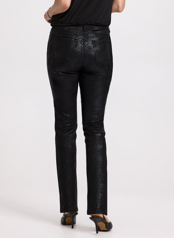 Laura Snake Print Straight Leg Jeans