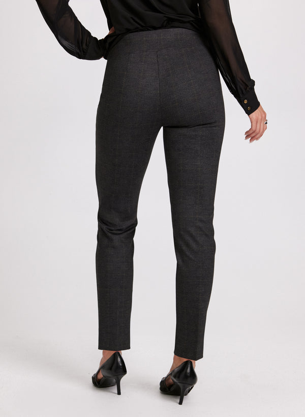 Laura Sofia Fit Plaid Print Pants