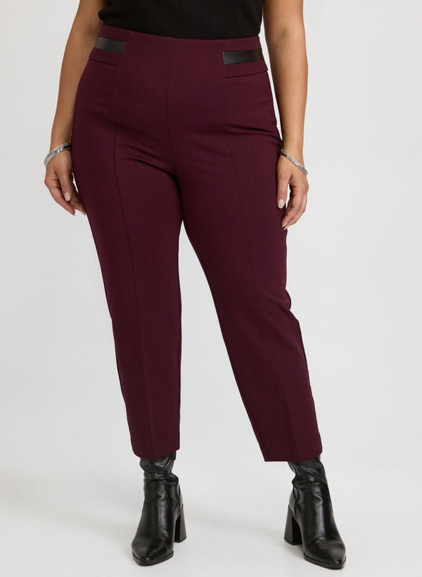 laura Sofia Pull-On Slim-Leg Pants