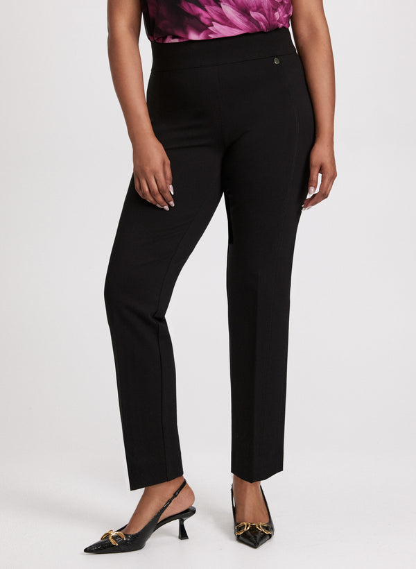 laura Sofia Pull-On Slim-Leg Pants - Regular