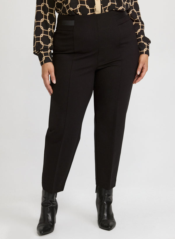 laura Sofia Pull-On Slim-Leg Pants