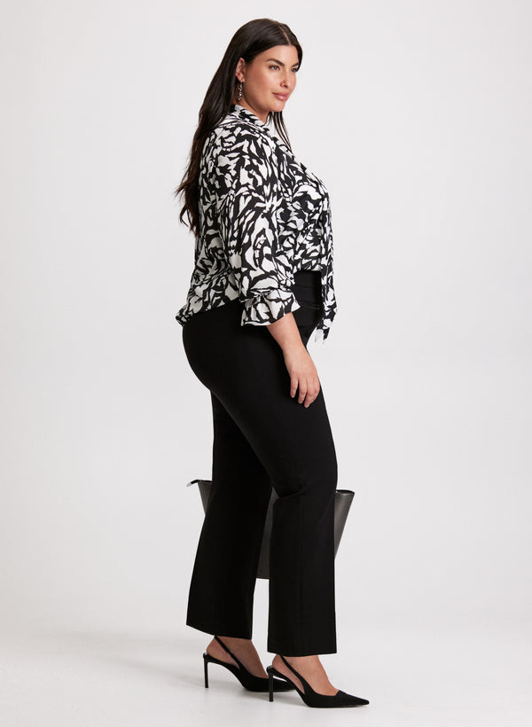 Laura Sofia Pull-On Straight-Leg Pants