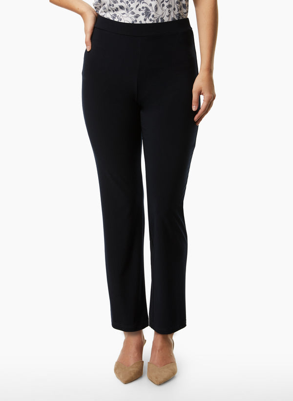 laura Sofia Pull-On Straight-Leg Pants - Regular