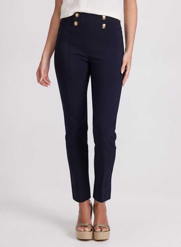 laura Sofia Slim-Leg Pants - Short