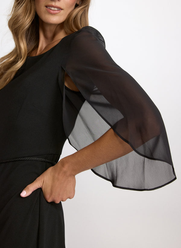 Laura Split Cape Sleeve Jumpsuit